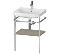 Duravit Lavabo sur meuble Happy D.2 Plus 57,5x49 cm 1 trou gris pierre satiné console métal