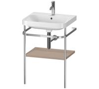 Duravit Happy D.2 Plus c-shaped Set avec console métallique, 575x490mm, 1 trou pour robinetterie, HP4835O7575, Couleur: Décor en lin