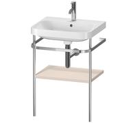 Duravit Happy D.2 Plus c-shaped Set avec console métallique, 575x490mm, 1 trou pour robinetterie, HP4835O8383, Couleur: Décor taupe super mat