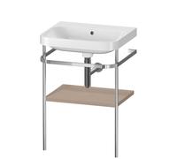 Duravit Lavabo sur meuble Happy D.2 Plus HP4835N7575 57,5 x 49 cm, lin, sans trou, console métal