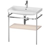 Duravit Happy D.2 Plus c-shaped Set avec console métallique, 775x490mm, 1 trou pour robinetterie, HP4837O8383, Couleur: Décor taupe super mat