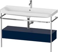 Duravit Happy D.2 Plus combinaison lavabo pour meuble HP4844O98980000 117,5x49cm, avec console en métal, trou pour robinetterie 2000 , finition satinée bleu nuit