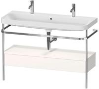 Duravit Happy D.2 Plus combinaison de vanité HP4854O22220000 117,5x49cm, avec console en métal, blanc brillant