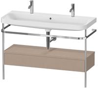 Duravit Happy D.2 Plus combinaison lavabo pour meuble HP4854O75750000 117,5x49cm, avec console en métal, lin