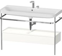 Duravit Happy D.2 Plus combinaison de vanité HP4844E36360000 117,5x49cm, avec console en métal, 2 trous pour robinetterie, blanc
