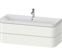 Duravit Happy D.2 Plus c-shaped Set suspendu, 1175x490mm, 2 tiroirs, 1 trou de robinetterie, HP4349O36360000, Couleur: Laque mate en soie blanche