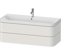 Duravit Happy D.2 Plus c-shaped Set suspendu, 1175x490mm, 2 tiroirs, 1 trou de robinetterie, HP4349O39390000, Couleur: Laque mate en soie Nordic White