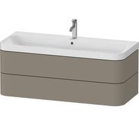 Duravit vasque à poser Happy D.2 Plus HP4349O92920000 117,5x49cm, 2 tiroirs, trou pour robinetterie 2000 , finition satinée gris pierre