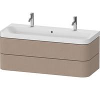 Duravit Happy D.2 Plus c-shaped Set suspendu, 1175x490mm, 2 tiroirs, 1 trou de robinetterie, HP4379O75750000, Couleur: Décor en lin