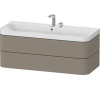 Duravit Vasque à poser Happy D.2 Plus HP4349E92920000 117,5x49 cm, 2 tiroirs, gris pierre satiné