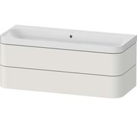 Duravit Happy D.2 Plus c-shaped Set suspendu, 1175x490mm, 2 tiroirs, sans trou pour robinetterie, HP4349N39390000, Couleur: Laque mate en soie Nordic White