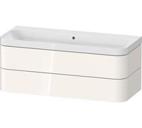 Duravit Happy D.2 Plus c-shaped Set suspendu, 1175x490mm, 2 tiroirs, sans trou pour robinetterie, HP4349N22220000, Couleur: Décor blanc brillant