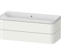 Duravit Happy D.2 Plus c-shaped Set suspendu, 1175x490mm, 2 tiroirs, sans trou pour robinetterie, HP4349N36360000, Couleur: Laque mate en soie blanche
