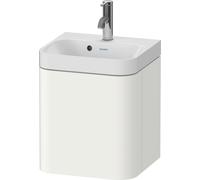 Duravit Happy D.2 Plus c-shaped Set suspendu, 400x360mm, 1 porte, charnières à droite, 1 trou de robinetterie, HP4344O36360000, Couleur: Laque mate en soie blanche