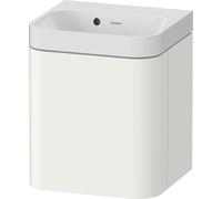 Duravit Happy D.2 Plus c-shaped Set suspendu, 400x360mm, 1 porte, charnières à droite, sans trou pour robinetterie, HP4344N36360000, Couleur: Laque mate en soie blanche