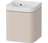 Duravit Happy D.2 Plus c-shaped Set suspendu, 400x360mm, 1 porte, charnières à droite, sans trou pour robinetterie, HP4344N83830000, Couleur: Décor taupe super mat