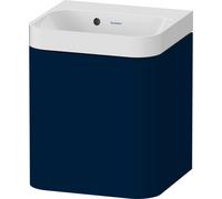 Duravit Happy D.2 Plus c-shaped Set suspendu, 400x360mm, 1 porte, charnières à gauche, sans trou pour robinetterie, HP4340N98980000, Couleur: Laque mat soyeuse bleu nuit