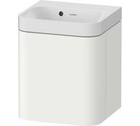Duravit Happy D.2 Plus c-shaped Set suspendu, 400x360mm, 1 porte, charnières à gauche, sans trou pour robinetterie, HP4340N84840000, Couleur: Blanc super mat Décor