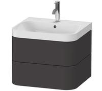 Duravit Meuble avec vasque Happy D.2 HP4345O8080 57,5 x 49 cm 2 tiroirs Graphite super mat