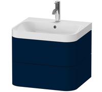 Duravit Happy D.2 Plus c-shaped Set suspendu, 575x490mm, 2 tiroirs, 1 trou de robinetterie, HP4345O9898, Couleur: Laque mat soyeuse bleu nuit
