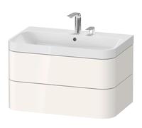 Duravit Happy D.2 Plus c-shaped Set suspendu,775x490mm, 2 tiroirs, 2 trous pour robinetterie, HP4347E2222, Couleur: Décor blanc brillant