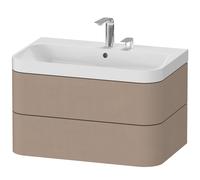 Duravit Happy D.2 Plus c-shaped Set suspendu,775x490mm, 2 tiroirs, 2 trous pour robinetterie, HP4347E7575, Couleur: Décor en lin