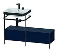 Duravit Happy D.2 Plus combinaison de vanité HP4760E9898 120x49cm, avec console en métal, 2 trous pour robinetterie, finition satinée bleu nuit