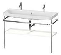Duravit Happy D.2 Plus combinaison de vanité HP4849O36360000 117,5x49cm, trou pour 2000 , avec support en métal, finition satinée blanc