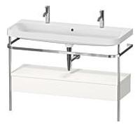 Duravit Happy D.2 Plus combinaison de vanité HP4854O22220000 117,5x49cm, avec console en métal, blanc brillant