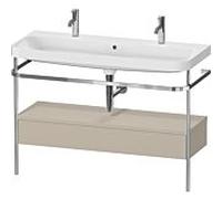 Duravit Happy D.2 Plus combinaison de vanité HP4854O60600000 117,5x49cm, avec console en métal, finition satinée taupe