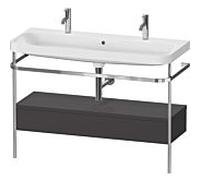Duravit Happy D.2 Plus combinaison de vanité HP4854O80800000 117,5x49cm, avec console en métal, graphite super mat