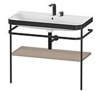 Duravit Lavabo sur meuble Happy D.2 Plus HP4738E7575 97,5×49 cm 2 trous lin, support métallique
