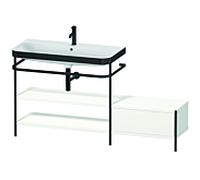 Duravit Happy D.2 Plus combinaison lavabo pour meuble HP4753O3636 160 x 49 cm, trou pour robinetterie 2000 , blanc , avec console en métal