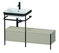 Duravit Happy D.2 Plus combinaison de vanité HP4760O6060 120x49cm, avec console en métal, trou pour 2000 , finition satinée taupe
