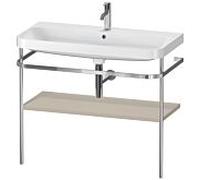 Duravit Happy D.2 Plus combinaison lavabo pour meuble HP4838O6060 97,5 x 49 cm, trou pour robinetterie 2000 , finition taupe satiné, avec console en métal