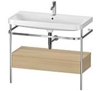 Duravit Meuble-lavabo Happy D.2 Plus 97,5×49 cm chêne méditerranéen console métal trou robinet 2000