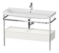 Duravit Happy D.2 Plus combinaison lavabo pour meuble HP4844O39390000 117,5x49cm, avec console en métal, trou pour 2000 , nordic blanc mat