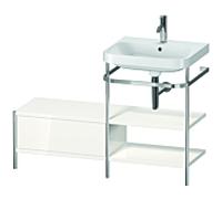 Duravit Happy D.2 Plus combinaison lavabo pour meuble HP4845O2222 120 x 49 cm, trou pour robinetterie 2000 , blanc brillant, avec console en métal