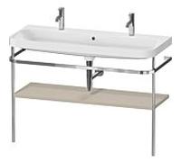 Duravit Happy D.2 Plus combinaison lavabo pour meuble HP4849O60600000 117,5x49cm, 1 trou pour robinetterie, avec support en métal, taupe satiné