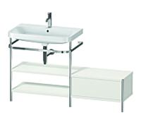Duravit Happy D.2 Plus combinaison lavabo pour meuble HP4852O3939 140 x 49 cm, trou pour robinetterie 2000 , nordic blanc , avec console en métal