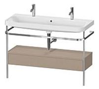 Duravit Happy D.2 Plus combinaison lavabo pour meuble HP4854O75750000 117,5x49cm, avec console en métal, lin
