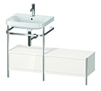 Duravit Happy D.2 Plus combinaison lavabo pour meuble HP4860O2222 120x49cm, avec console en métal, trou pour 2000 , blanc brillant