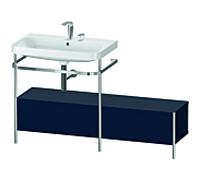 Duravit Happy D.2 Plus combinaison lavabo pour meuble HP4862E9898 140x49cm, avec console en métal, 2 trous pour robinetterie, finition satinée bleu nuit