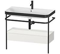 Duravit Happy D.2 Plus combinaison lavabo sur meuble HP4743O3939 97,5 x 49 cm, trou pour robinetterie 2000 , nordic blanc , avec console en métal