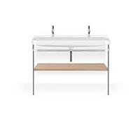 Duravit Happy D.2 Plus combinaison lavabo sur meuble HP4849O71710000 117,5x49cm, trou pour 2000 , avec console en métal, chêne méditerranéen