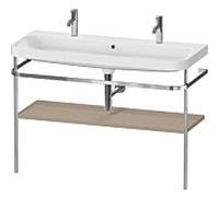 Duravit Happy D.2 Plus combinaison lavabo sur meuble HP4849O75750000 117,5x49cm, trou pour 2000 , avec support en métal, lin