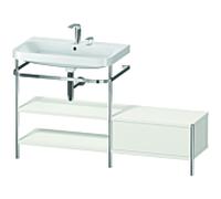 Duravit Happy D.2 Plus combinaison lavabo sur meuble HP4852E3939 140 x 49 cm, 2 trous pour robinetterie, nordic blanc , avec console en métal