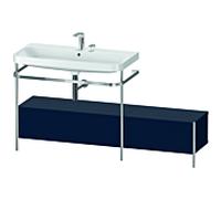 Duravit Happy D.2 Plus combinaison lavabo sur meuble HP4863E9898 160x49cm, avec console en métal, 2 trous pour robinetterie, finition satinée bleu nuit