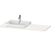 Duravit Happy D.2 Plus Console 1300x550 mm, 1 découpe à droite, pour meuble sous-lavabo HP4942, HP4962, HP4972, HP031KR8080, Couleur: Décor graphite super mat