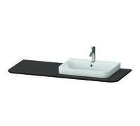 Duravit Happy D.2 Plus Console 1300x550 mm, 1 découpe à droite, pour meuble sous-lavabo HP4942, HP4962, HP4972, HP031KR6969, Couleur: Noyer brossé Placage bois véritable